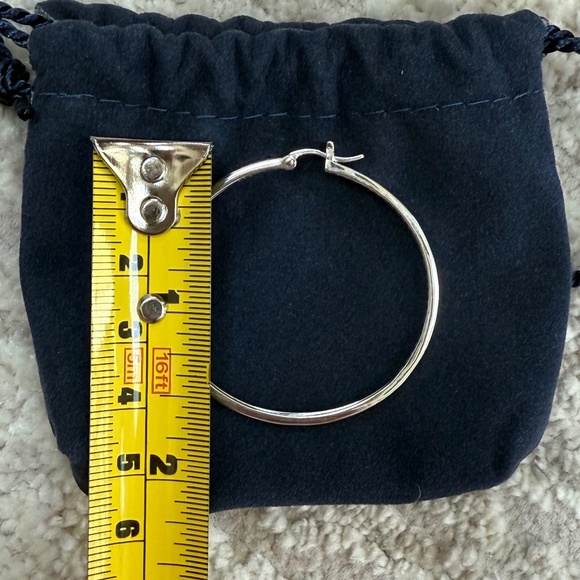 *NIB* Artisan Crafted by Robert Manse CZ Sterling Silver Hoop Earrings - Picture 10 of 15